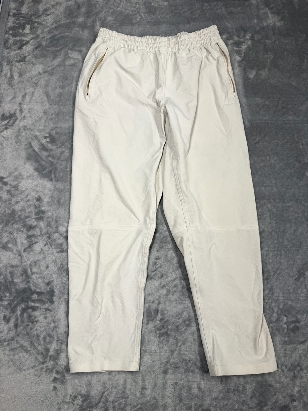 Outdoor Voices White Elastic-Waist Joggers